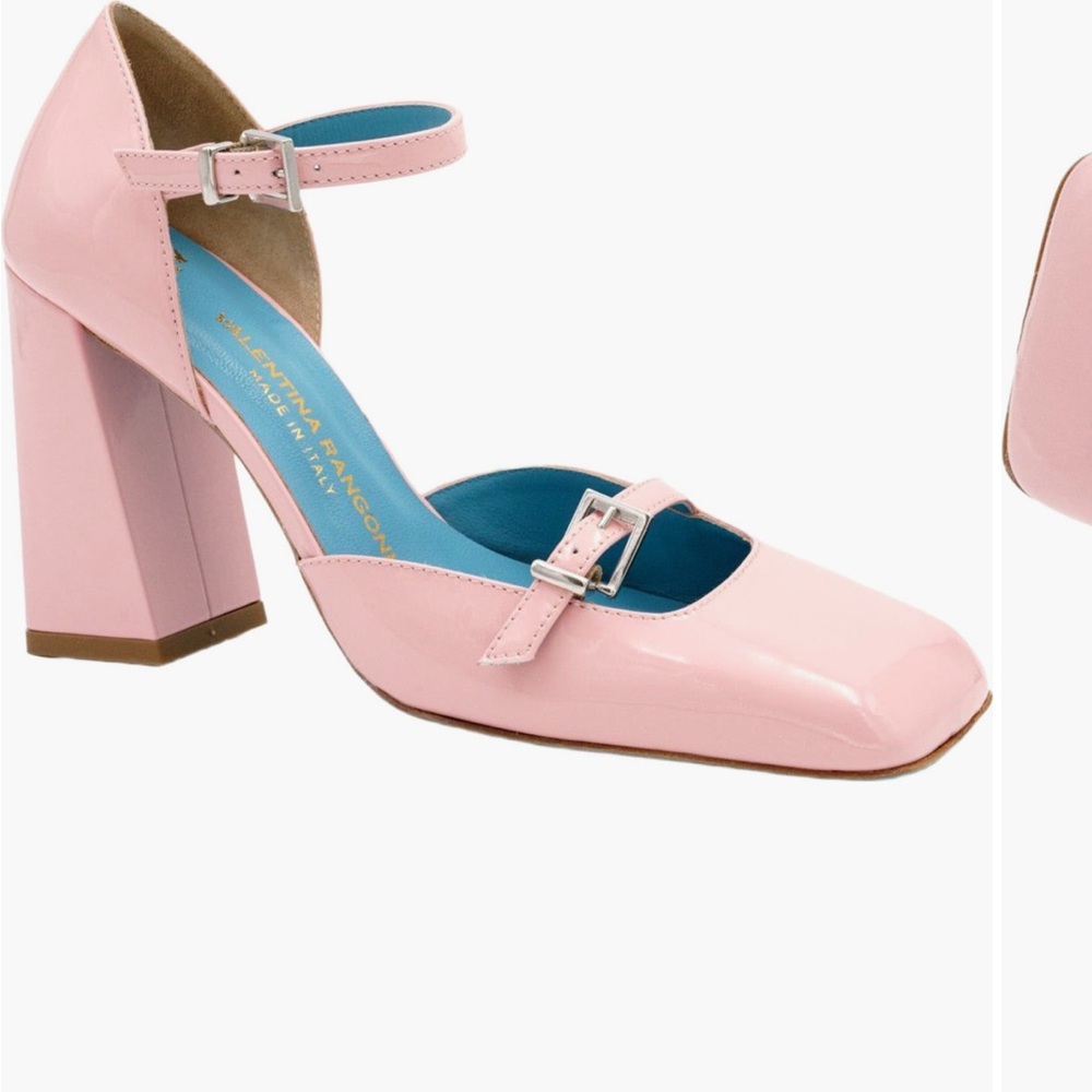 Valentina rangoni Pink Block Heel Mary Jane Shoes Size 8